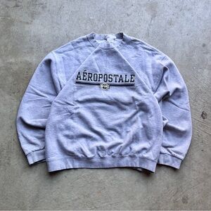 Vintage 90’s Aeropostale Gray Logo Crewneck Sweatshirt